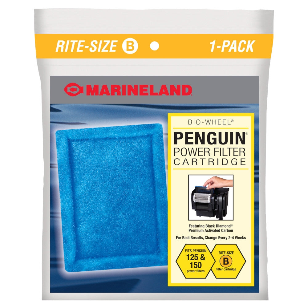 Marineland Replacement Cartridge for Penguin 150B, 110B, and 125B Power Filters Rite-Size B 1 Pack