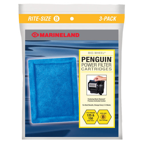 Marineland Replacement Cartridge for Penguin 150B 110B and 125B Power Filters Rite - Size B 3 Pack - Aquarium