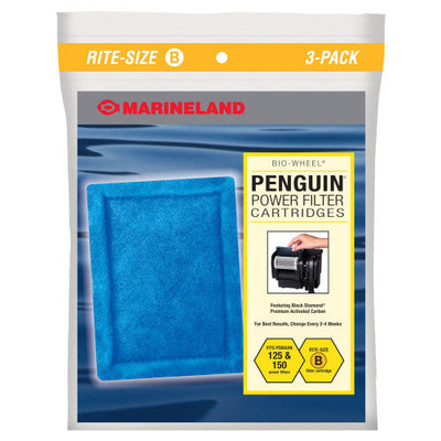 Marineland Replacement Cartridge for Penguin 150B 110B and 125B Power Filters Rite - Size B 3 Pack - Aquarium