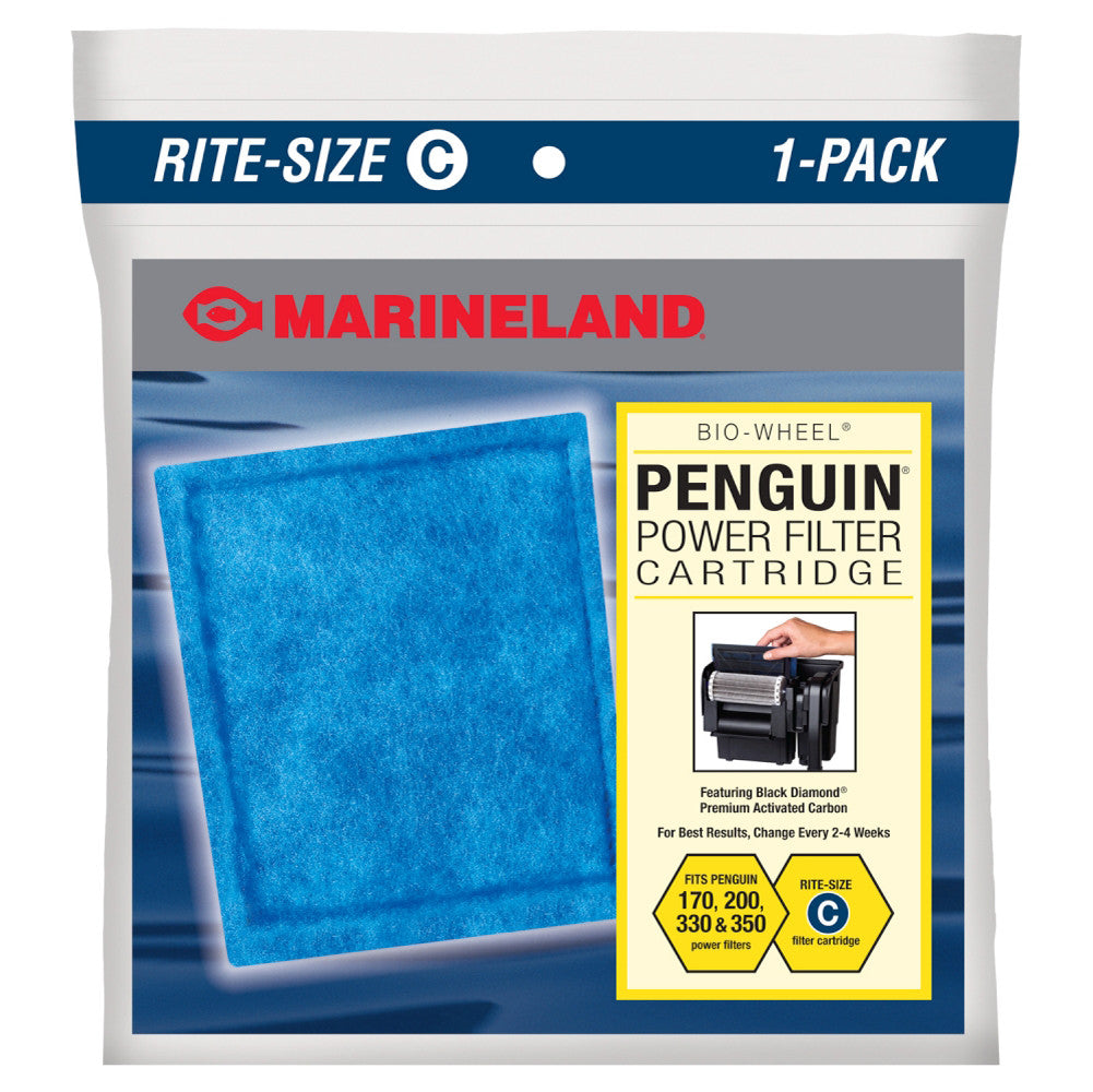 Marineland Replacement Cartridge for Penguin 200B, 350B, 170B, and 330B Power Filters Rite-Size C 1 Pack