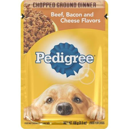 Mars Pedigree Beef Bacon and Cheese Single 16/3.5z {L - 1} C= 798579 - Dog