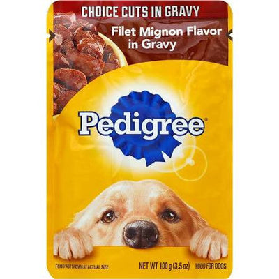 Mars Pedigree Filet Mignon and Gravy Single 16/3.5z {L-1} C= 798577 023100119007