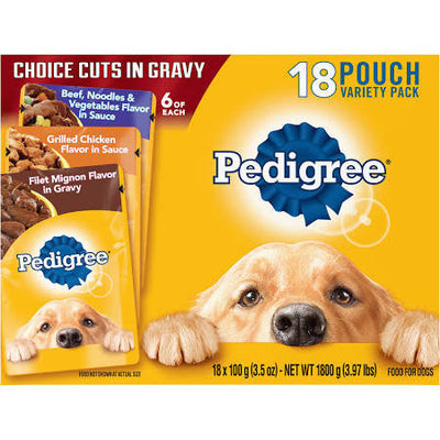 Mars Pedigree Filet Mignon Beef and Chicken in Gravy Multi 3-6/3.5z 798592 {l-1} 023100119311