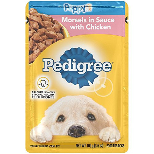 Mars Pedigree Puppy Morsels in Sauce With Chicken Single 16/3.5z{L-1} C= 798583 023100119052