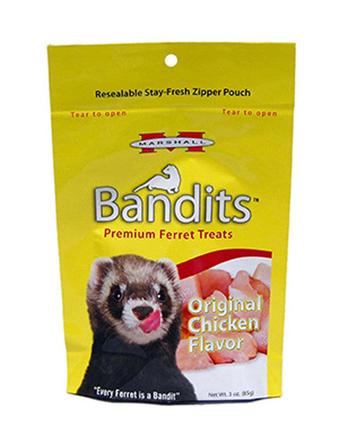 Marshall Bandits Ferret Treat Original Chicken 3 oz - Small - Pet