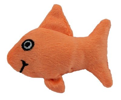 Marshall Ferret Squeak Fish Toy Orange One Size