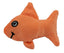 Marshall Ferret Squeak Fish Toy Orange One Size - Small - Pet