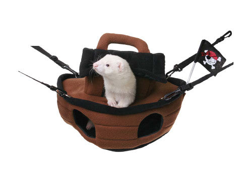 Marshall Ferrets Pirate Ship Brown - Small - Pet