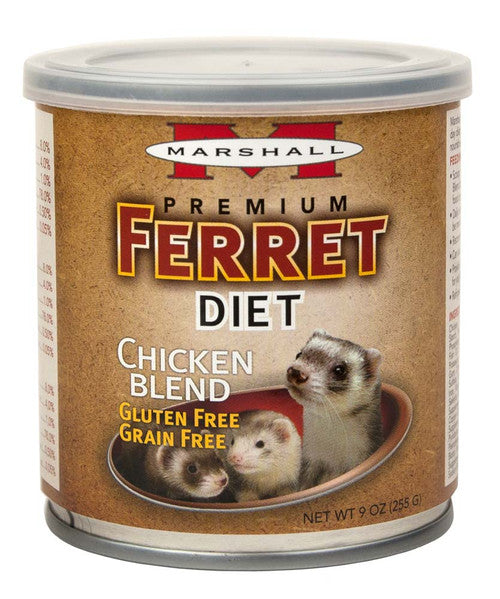 Marshall Premium Ferret Diet Chicken Blend Canned 9 oz - Small - Pet