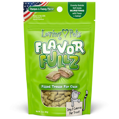 Loving Pets Flavorfullz Filled Cat Treats Chicken & Catnip 3 oz 842982052376