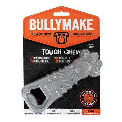 BullyMake Toss n' Treat Flavored Dog Chew Toy Paw Opener Chicken 669125001639