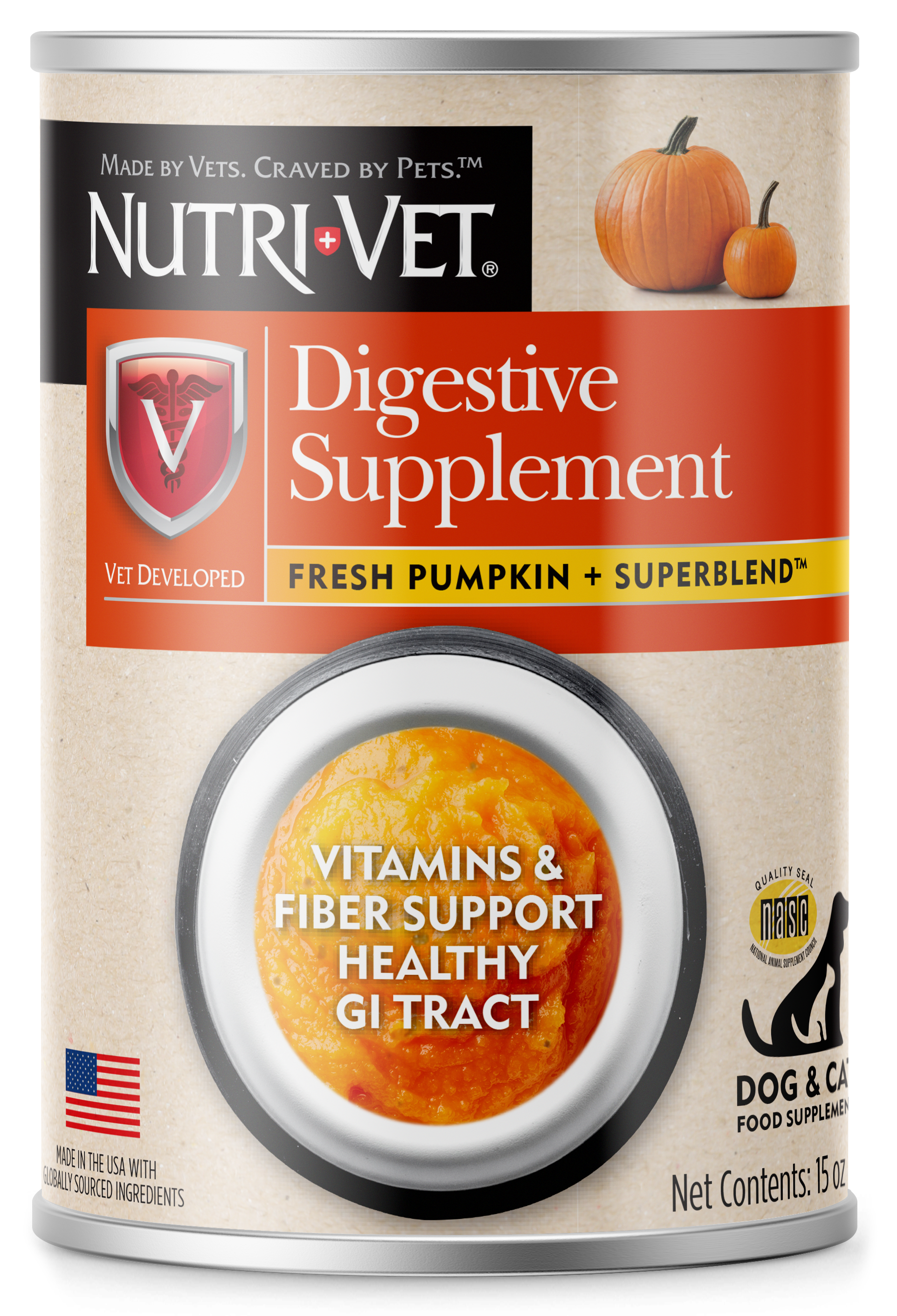 Nutri-Vet Digestive Supplement Fresh Pumpkin & Superblend 15oz 15 oz 669125000021