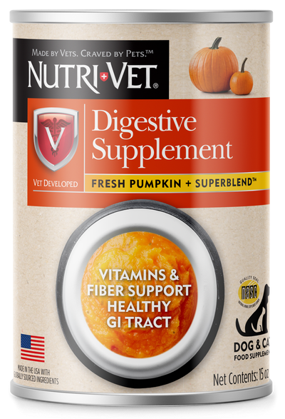 Nutri-Vet Digestive Supplement Fresh Pumpkin & Superblend 15oz 15 oz 669125000021