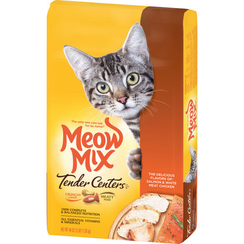 Meow - Mix Tender Centers Dry Cat Food Salmon & Chicken 3lb