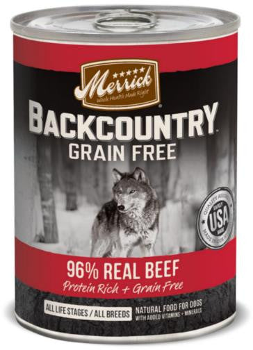 Merrick Backcountry 96% Real Beef Recipe Dog 12/12.7oz {L-1} 295188 022808370024