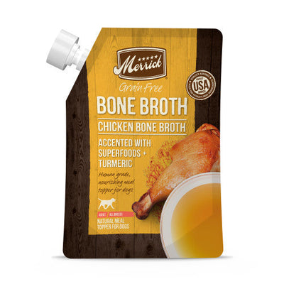 Merrick BNE BROTH CKN PCH 16oz - Dog