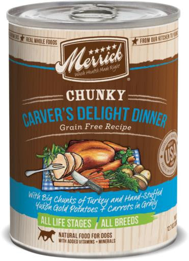 Merrick Chunky Carvers Delight Dinner 12/12.7oz {L - 1} 295144 - Dog