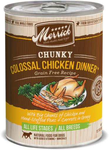 Merrick Chunky Colossal Chicken Dinner 12/12.7oz {L-1} 295143 022808282938