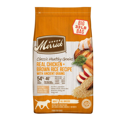 Merrick Classic Healthy Grains Real Chicken Dry Dog Recipe 33 lb