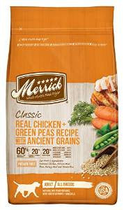 Merrick Classic Real Chicken And Green Peas Recipe With Ancient Grains Dry Dog Food-12-lb-{L+1x} 022808353119