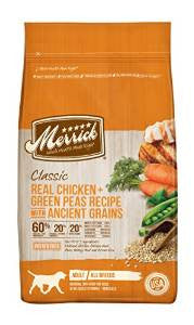 Merrick Classic Real Chicken + Green Peas Recipe with Ancient Grains 25lb {L-1x} 295290 022808353218