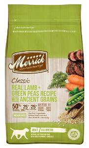 Merrick Classic Real Lamb + Green Peas Recipe with Ancient Grains 25lb {L+1x} 295292 022808353232