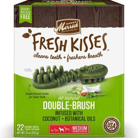 Merrick Fresh Kisses Medium Coconut Oil/Botanical 22ct Box {L + 1x} 295791 - Dog