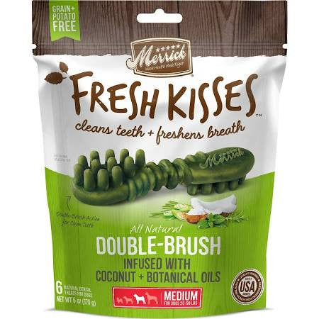 Merrick Fresh Kisses Medium Coconut Oil/Botanical 6ct Bag {L+1x} 295783 022808660224