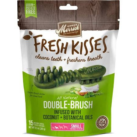 Merrick Fresh Kisses Small Coconut Oil/Botanical 15ct Bag {L + 1x} 295786 - Dog