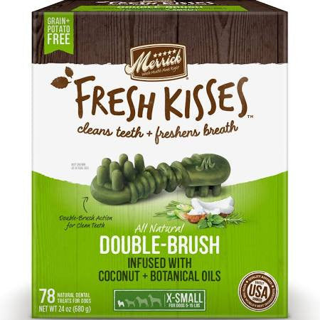 Merrick Fresh Kisses Xsmall Coconut Oil/Botanical 78ct Box {L+1x} 295789 022808660323