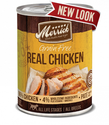 Merrick Grain Free 96% Real Chicken Recipe 12/12.7OZ {L-1x} 295846 022808004844