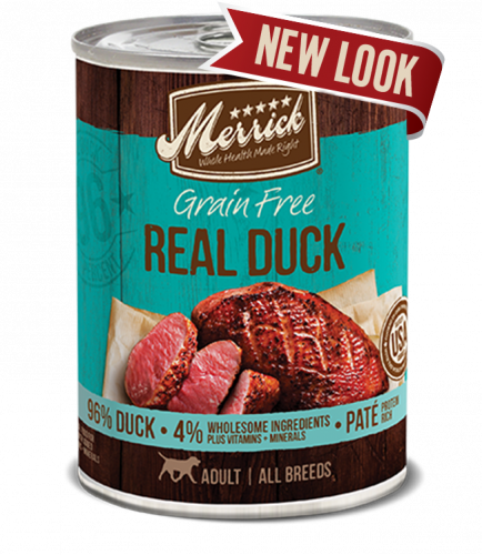 Merrick Grain Free 96% Real Duck Recipe 12/12.7oz {L - 1x} 295823 - Dog