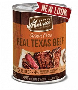 Merrick Grain Free 96% Real Texas Beef Recipe 12/12.7oz {L - 1x} 295847 - Dog