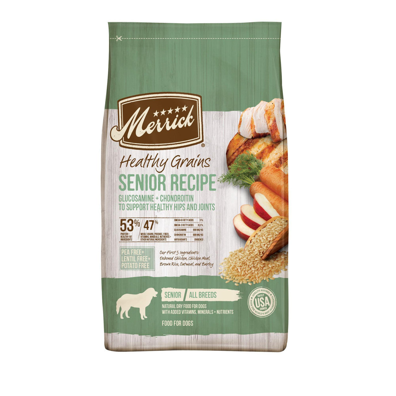 Merrick Healthy Grains Senior Recipe Dog 25 lb 022808320104