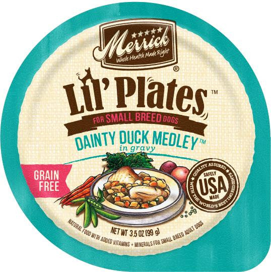 Merrick Lil'Plates Grain Free Dainty Duck Medley 12/3.5Z {L-1} 295367 022808260240
