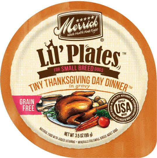Merrick Lil'Plates Grain Free Tiny Thanksgiving Day Dinner 12/3.5Z {L-1} 295363 022808260202
