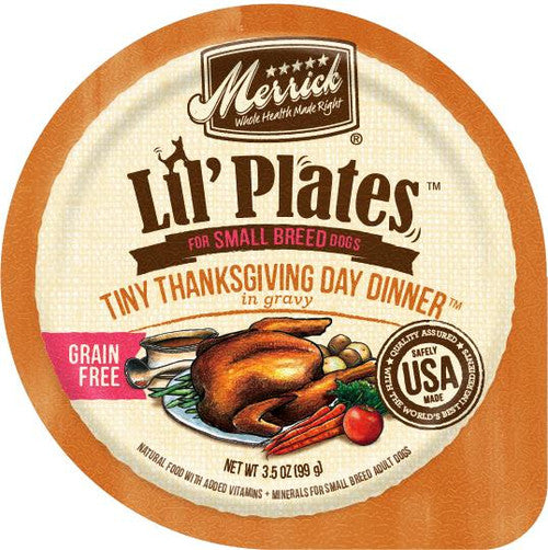 Merrick Lil’Plates Grain Free Tiny Thanksgiving Day Dinner 12/3.5oz {L - 1} 295363 - Dog