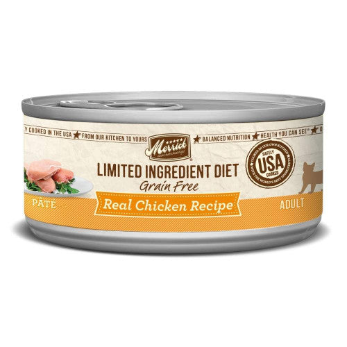 Merrick Limited Ingredient Diet Grain Free Real Chicken Pate Canned Cat Food - 5 - oz Case Of 24 - {L + x} 295216