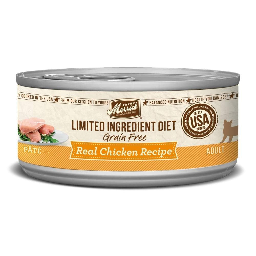 Merrick Limited Ingredient Diet Grain Free Real Chicken Pate Canned Cat Food-5-oz, Case Of 24-{L+x} 295216 022808390213