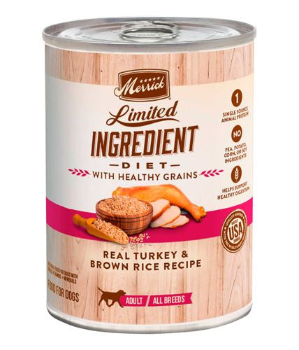 Merrick Limited Ingredient Diet Healthy Grains Real Turkey Recipe 12 / 12.7 oz 022808390930