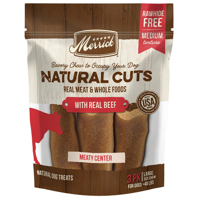 Merrick Natural Cuts with Real Beef Large Chew 6 / 3 ct 022808750109