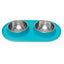 Mess D Dbl Feedr Blu 1.5 Cup{L - x} - Dog