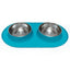 Mess D Dbl Feedr Blu 3 Cup{L - x} - Dog