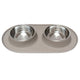 Mess D Dbl Feedr Gry 1.5 Cup{L - x} - Dog