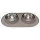 Mess D Dbl Feedr Gry 3 Cup{L - x} - Dog