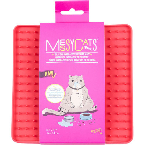 Messy Mutts Cat Silicone Interactive Feeding Mat Watermelon