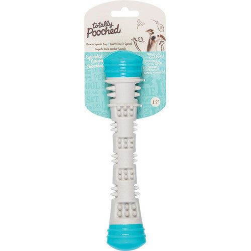 Messy Mutts Totally Dog Chew N Squeak Stick Grey Teal Small