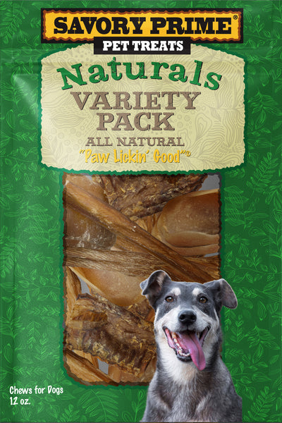 Savory Prime Naturals Dog Chews Variety Pack 12 oz 810359003214