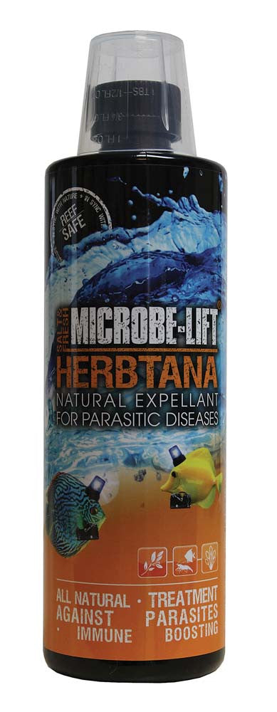 Microbe-Lift Herbtana Expellant Salt & Freshwater Parasitic Medication 8 fl. oz