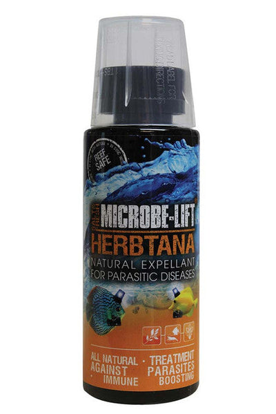 Microbe - Lift Herbtana Expellant Salt & Freshwater Parasitic Medication 4 fl. oz - Aquarium